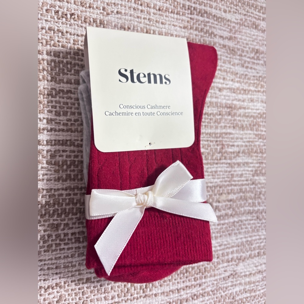 stem Red Cashmere Women's Socks